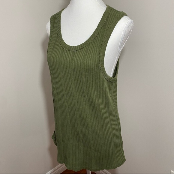 Anthropologie Sage Green Ribbed Tank Top XL - Picture 13 of 15